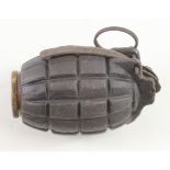 WW1 Mills no 5 MKI hand grenade with 1916 dated base plug.