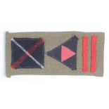 Cloth Badge: 1st Bttn KING'S OWN SCOTTISH BORDERER / 3rd INFANTRY DIVISION / 9th INFANTRY BRIGADE