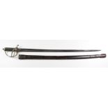 Sword: A good 1821 Pattern Artillery Officers Sword by 'Ratson' of 'London' number '946' Blade 32.5"