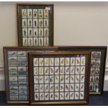 Players sets of 50 cigarette cards, each displayed in fully-glazed frames: History of Naval Dress,