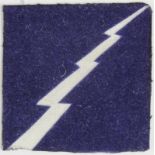 Cloth Badge: 17th INDIAN DIVISION WW2 1st Pattern cloth (1942) formation sign badge in excellent