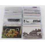 Suffolk range of postcards W to Y, super lot in plastics with excellent RP's and printed cards.