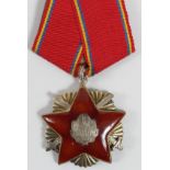Romania Order of the Defence of the Fatherland, 3rd Class (post WW2) numbered '448 C' to reverse.