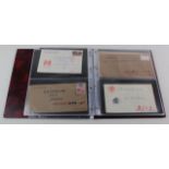 Chinese stamps & postal history in red binder, a few older 1940's commercial mainly and a 1946