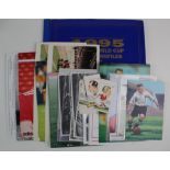 Football postcards etc of various players, team shots, and a few signed items inc Finney, plus