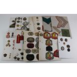 Collection of cloth, bullion, etc, stripes, crowns, OTC ranks, pips, epaulettes, etc. (qty)