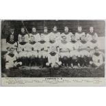 Liverpool FC b/w Team postcard, postmarked 2/Ap/1907, published by R Scott & Co
