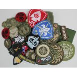 Cloth Badges: Canadian Army WW2 and later formation sign badges, trade badges & rank badges all in