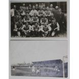 Football RP's inc team shot of Gt Gonerby FC 1922-3 Champions of Grantham & Claypole Districts,