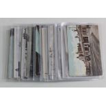 Railways, RP and Printed Railway Station cards of Urmston (2), Brentwood, Leicester, Newton