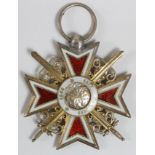 Romania Order of the Crown 1881-1932 (Military, Commander). Small area of enamel damage and repair