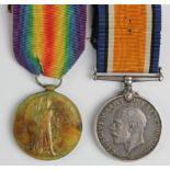 BWM & Victory Medal to 2611 Pte H Raper Yorkshire Hussars. (2)