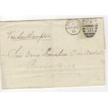 GB 1879 wrapper to Buenos Aires Argentina franked 4d sage-green SG.153, London EC postmark.