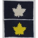 Cloth Badges: CANADIAN 2nd INFANTRY DIVISION TROOPS - CANADIAN 2nd CORPS TROOPS WW2 embroidered felt