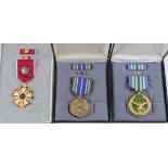 United States cased medals, Legion of Merit Officer, Military Merit Medal, and Military