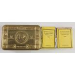 Princess Mary 1914 gift tin with unopened original packets of tobacco and cigarettes with 1914