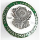 German 1838-1938 forestry commemorative badge deutsche jagerschaft ostrpreussen.