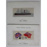 Silks, woven, RMS Ivernia & RMS Virginian, Hands across the Sea   (2)