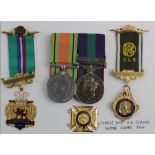 Group - Defence Medal and GSM GVI with Palestine 1945-48 clasp (14100027 Dvr H O Plaine N.Staffs).