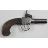19th century percussion box lock pocket pistol by Conway of Manchester.