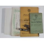 WW2 Norfolk ARP whistle and documents wardens hand book etc., all relating to warden E Elder no 1