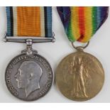 BWM & Victory medal to 1811 Pte. J.H. Ramsay, Gloucestershire Regt. (missing a 1915 Star) also