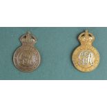 Badges: Royal Military College Officer Cadet cap badges from 1911 (Kipling & King 1075) Both