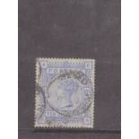 GB 1883 10s ultramarine stamp SG.183, cat £525.