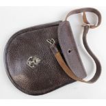 Gordon Highlanders leather sporran with Gordon Highlanders badge on front.