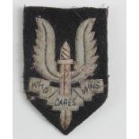 Badge an SAS Cloth beret badge, service worn VF
