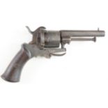 Revolver pocket pin fire C. 1860 all complete and in working condition with Liege Belgium proof