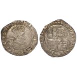 James I silver shilling, Second Coinage 1604-1619, double-arched crown, Fifth Bust, mm. Key over