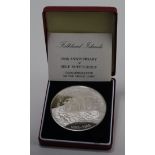 Falkland Islands £25 "100th Anniversary of Self Sufficiency" Silver Proof (5oz) FDC boxed as issued