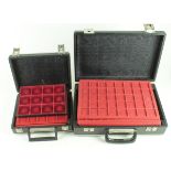 Abafil coin cases - one small with 6x trays, plus a large case with 11x trays. 2nd hand condition.