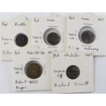 Sussex 17th. century tokens, Chichester, Richard Trevet, halfpenny, 1667, D.65, NF/F, a ditto but