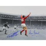 Unframed 16 x 12" Photo signed by England 1966 heroes Geoff Hurst and Martin Peters