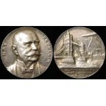 Germany Commemorative Medal, silver d.34mm: Commemorating the Zeppelin Raid of 17-18/8/1915 during