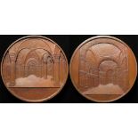 Ottoman Turkish Commemorative Medal, bronze d.59mm: Restoration of the Hagia Sophia 1849 during