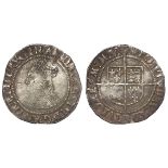 Elizabeth I silver groat, Second Issue 1560-1561, mm. Martlet. Spink 2556. Small edge split,