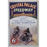 Crystal Palace Speedway - very rare programme for Fifth Meeting 16th June 1928, featuring riders
