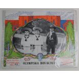 Olympics 1912 Stockholm large pictorial brochure with colour cover "Olympiska Boy Scouts".