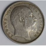 India silver One Rupee 1904 GVF