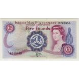 Isle of Man 5 Pounds P35a (issued 1979), B708855, signed Dawson, PMG graded 65 EPQ gem UNC,