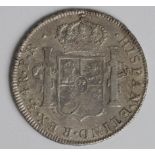 Bolivia silver 4 Reales 1781 PTS PR, Fine (a shipwreck piece)