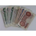 Peppiatt, Beale & O'Brien (25), a collection of series A Britannia 10 Shillings and 1 Pound,