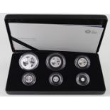Britannia silver proof six coin set 2017 FDC boxed as issued