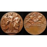 Belgium Exhibition Medal, bronze d.69mm: Brussels International Exposition 1897 by Jul. Lagae and