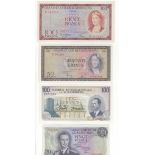 Luxembourg (4), 100 Francs P50a (15th June 1956), 50 Francs P51a (6th February 1961), 100 Fancs P14a