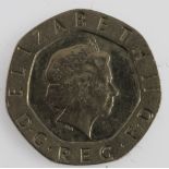 Twenty Pence 2008 undated issue EF