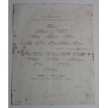 Wartime single sheet programme for undated match Folkestone v Royal naval Depot, majority of players
